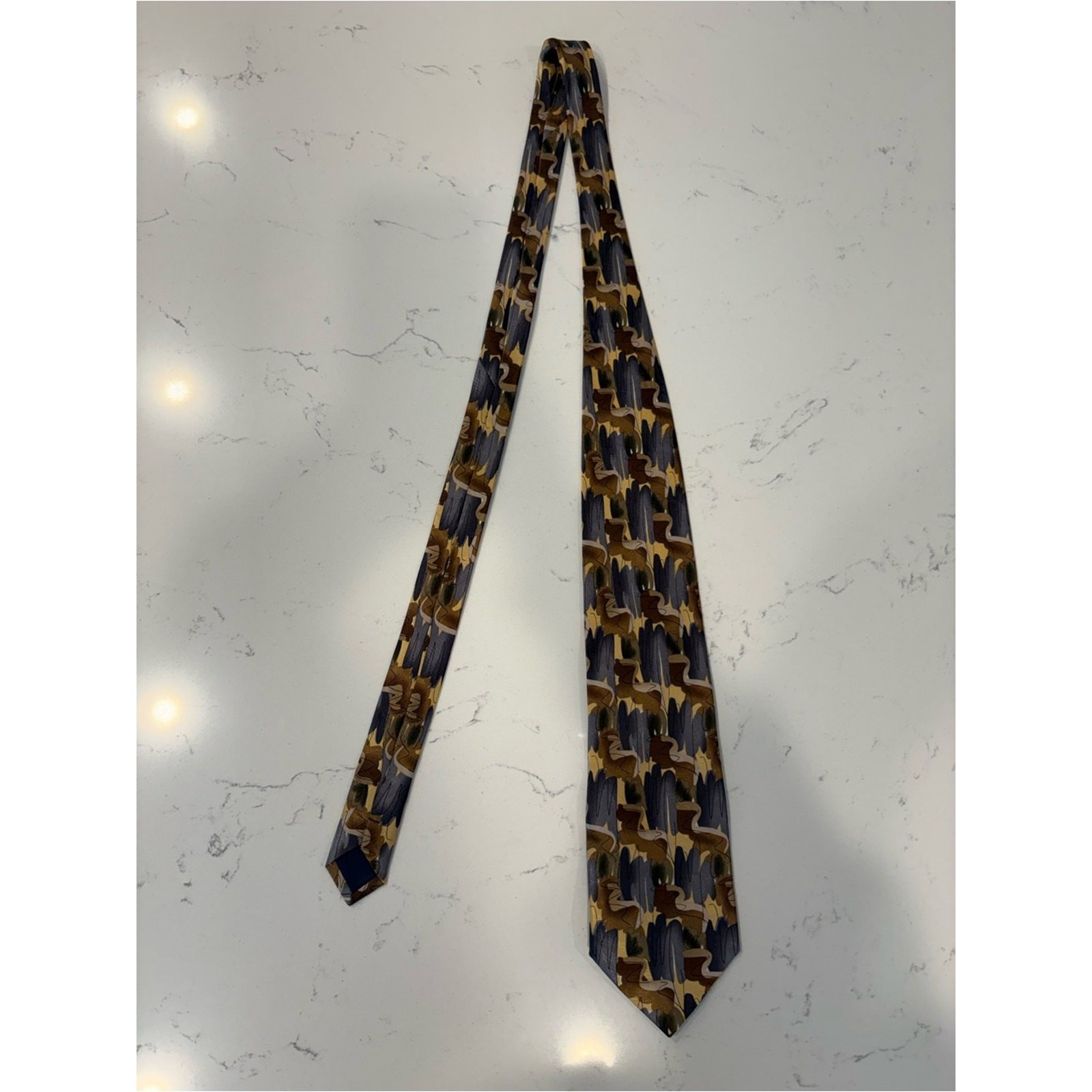 100% Silk Men’s J. Garcia Patterned Tie- Paris in the Rain
