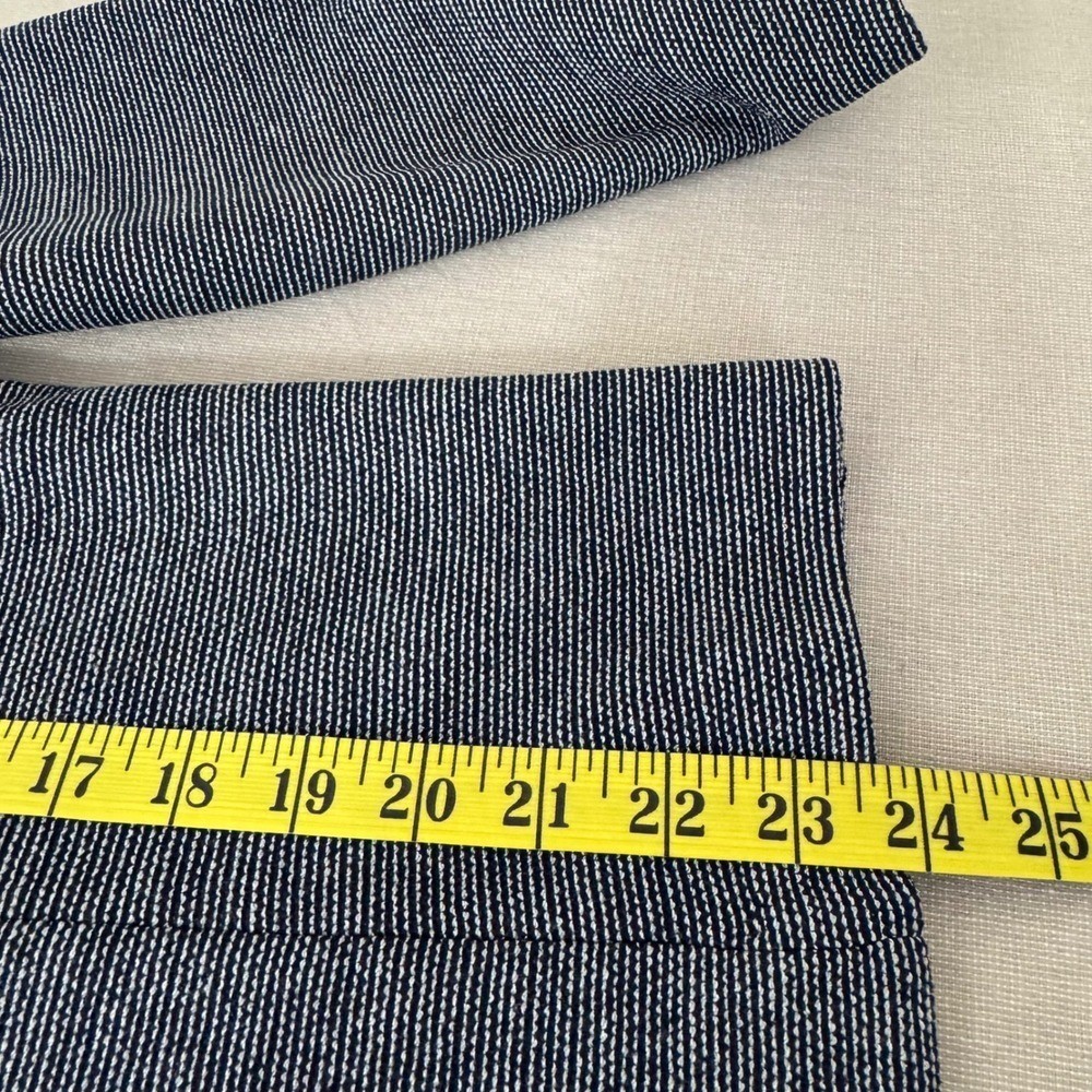 St. John Collection Blue Striped Zip Up Jacket Medium