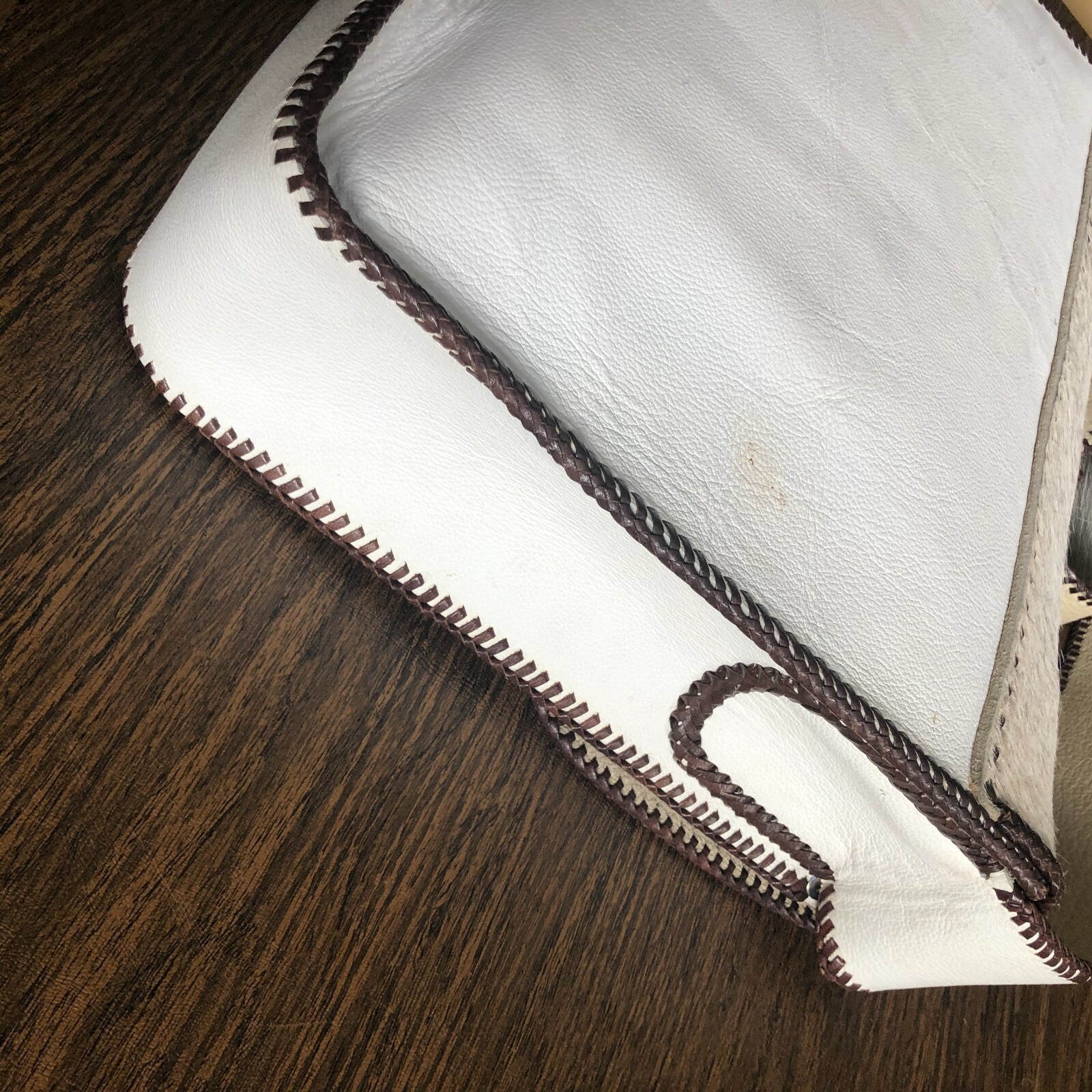 Divine Tribe by Chad Ypon Raw Hide Leather Laptop Satchel Messenger Bag RARE
