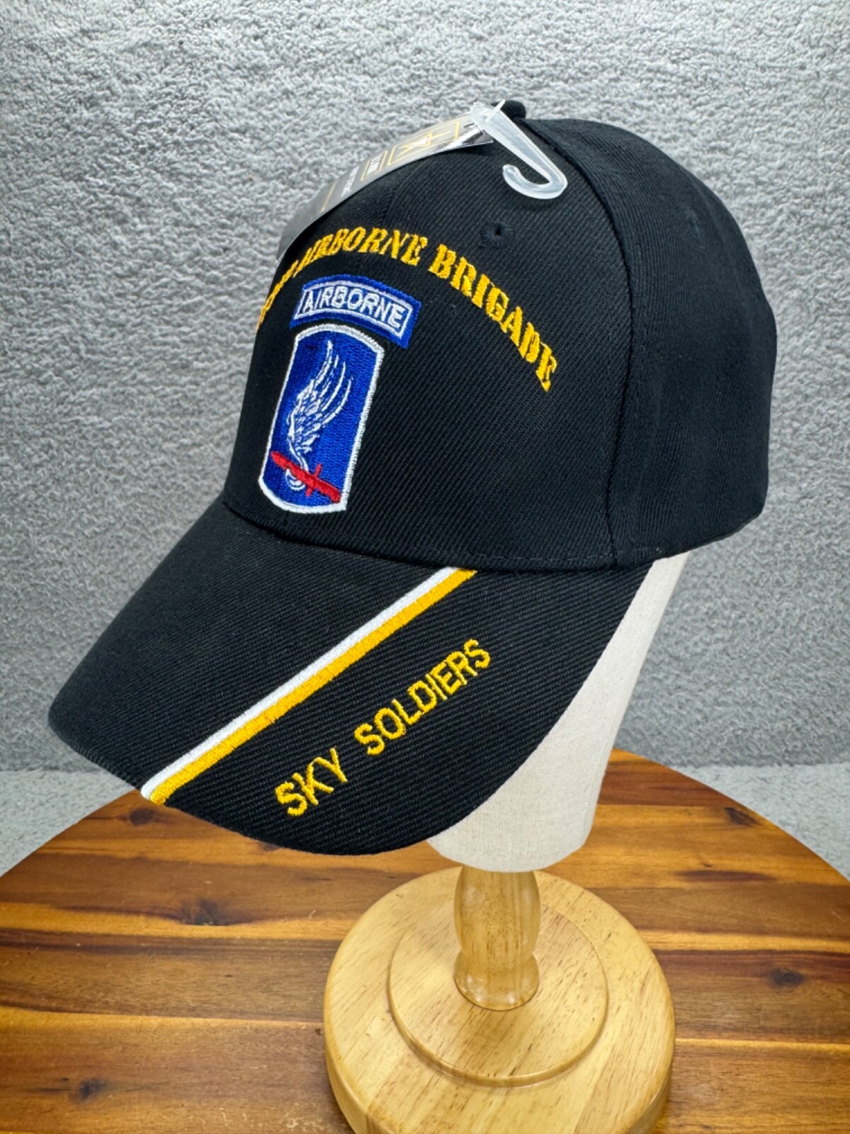 173RD Airborne Brigade Strapback Official US Army Hat Cap Embroidered Black KYS