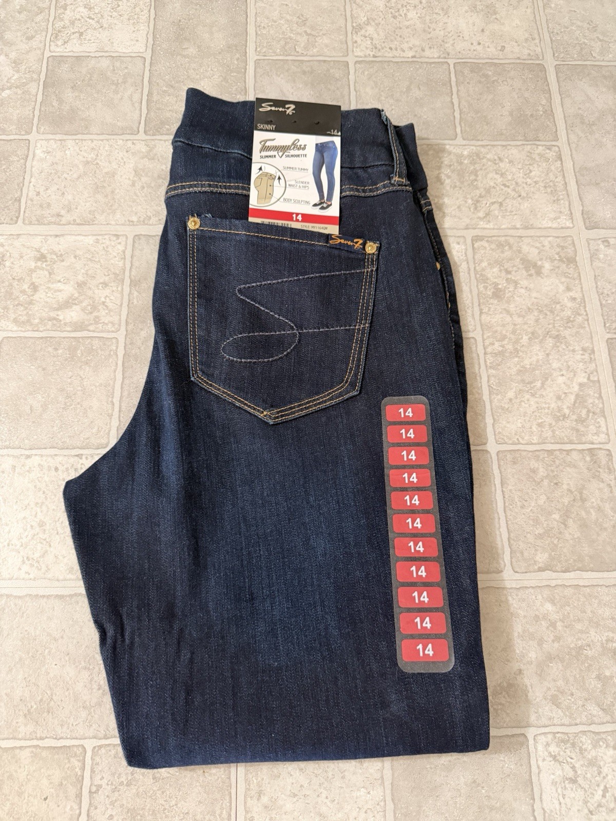 Seven7 Women’s Tammyless Skinny Jeans Size 14 New with Tags