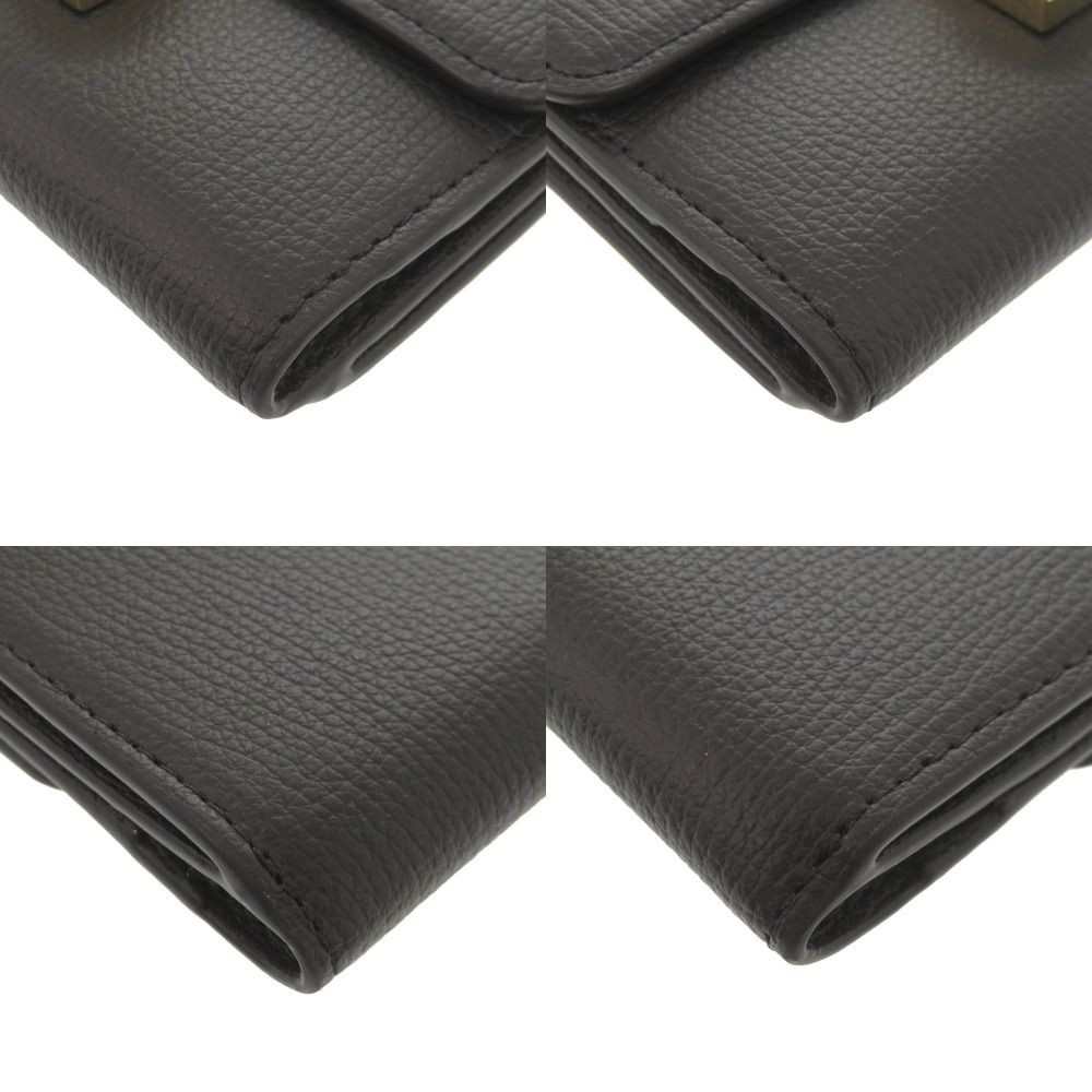 Excellent Condition POLENE Numero Sept Crossbody Wallet Leather Black Shoulder W