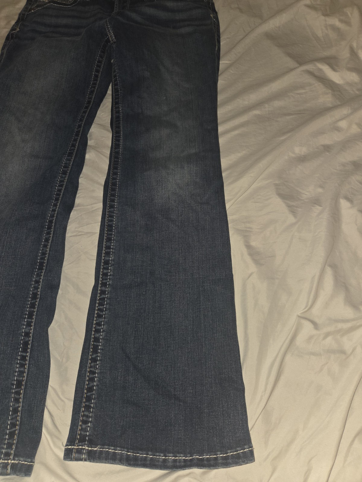 Ariat REAL Denim Womens 32×32 Mid Rise Bootcut Jeans Rainstorm Whipstitch 31R