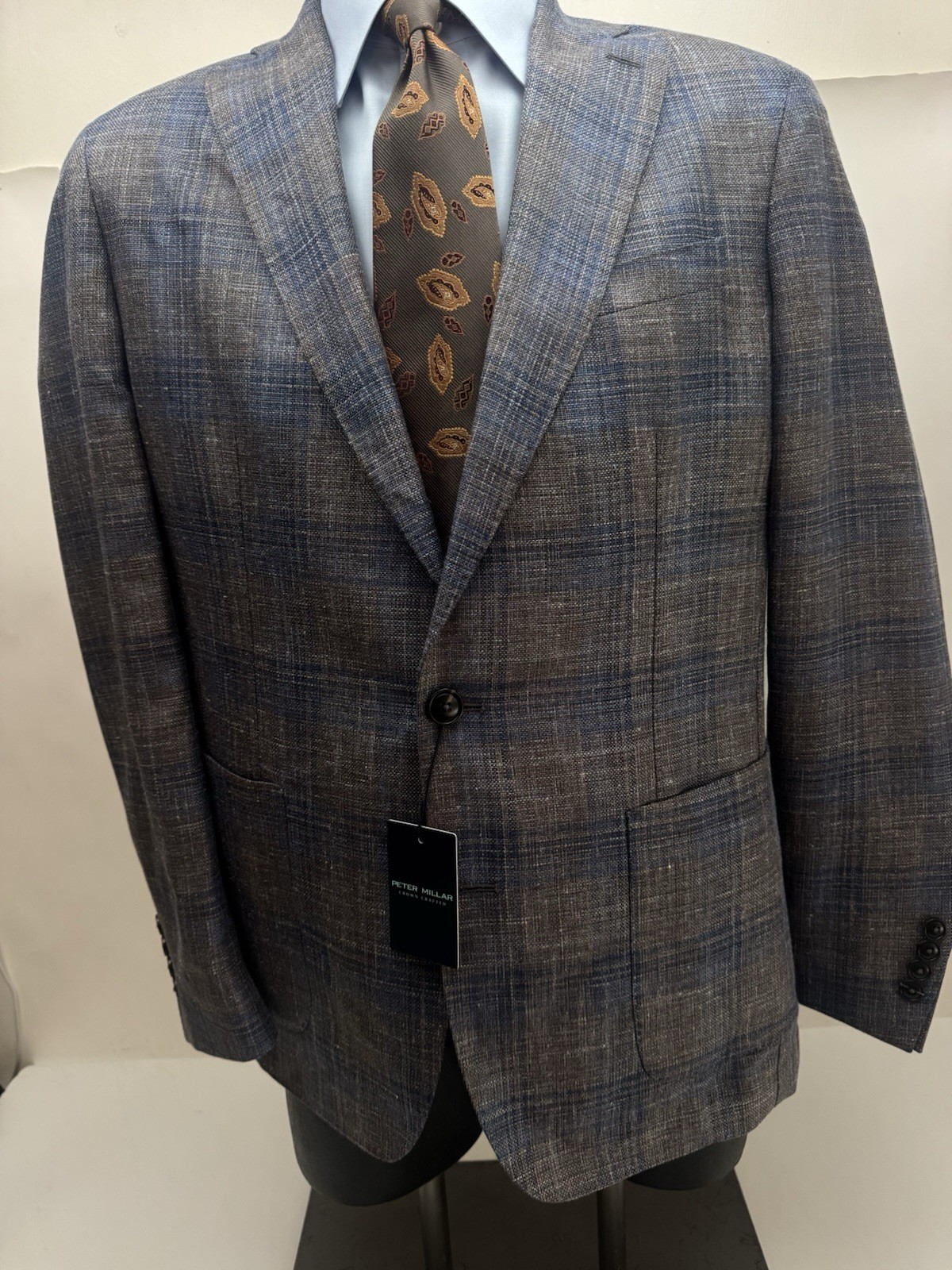 NWT Peter Millar Crown Crafted Dawson Plaid Blazer Jacket Sport Coat 44 R $1295