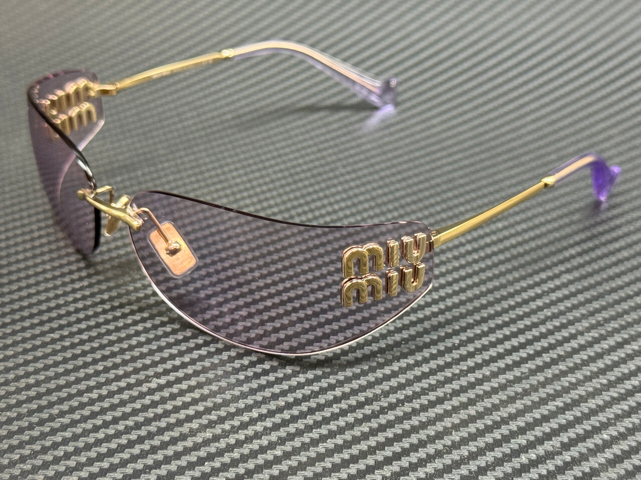 MIU MIU MU A51S ZVN90O Pale Gold Pink Women’s 75 mm Sunglasses