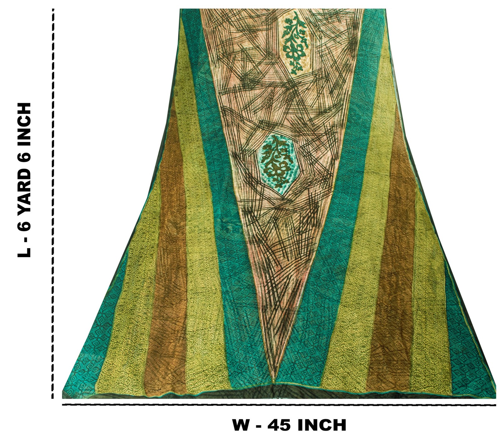 Sanskriti Vintage Pure Georgette Silk Sarees Abstract Printed Sari 5+Yd Fabric