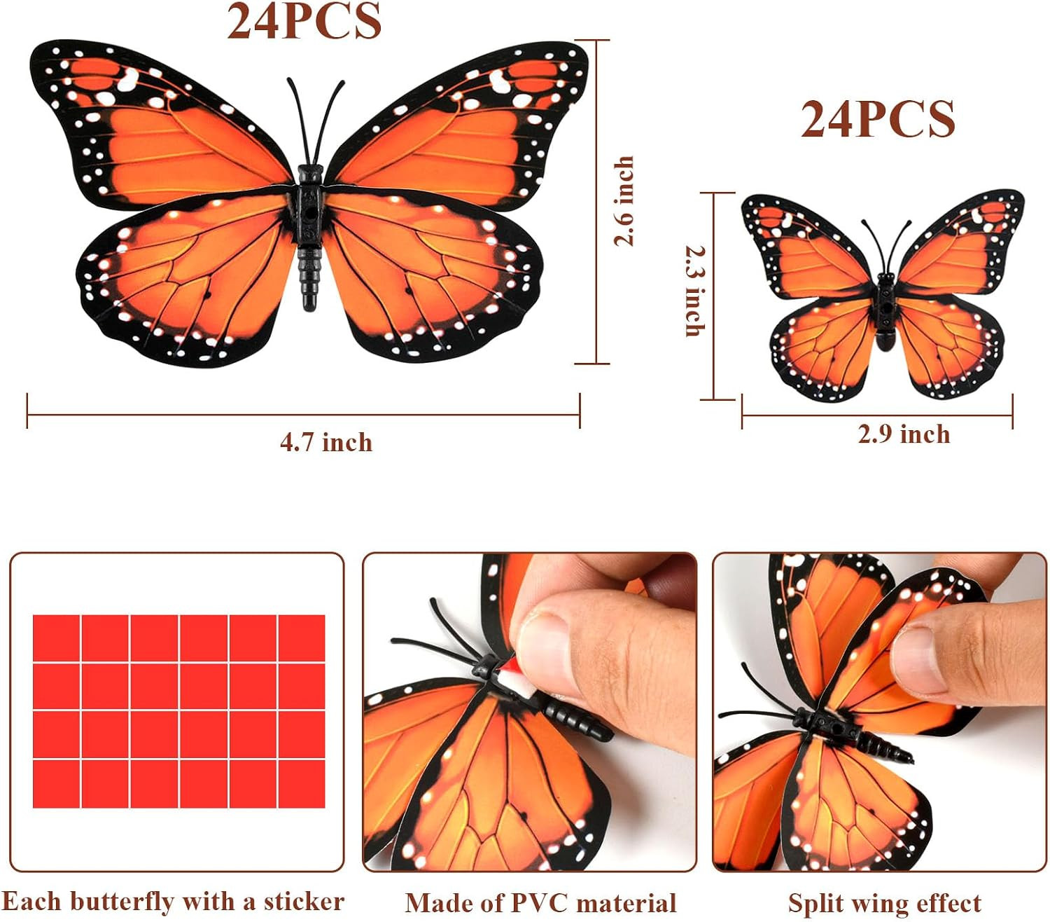 Artificial Marigold Flower Heads,Marigold Heads Bulk and 48 Monarch Butterfly fo