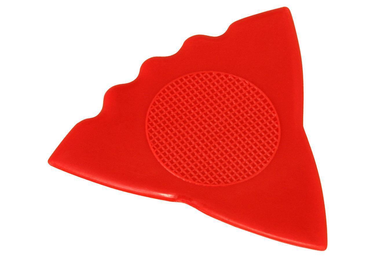 Herdim Nylon Pick, 3-In-1 Style, Medium Red, 12 Pack