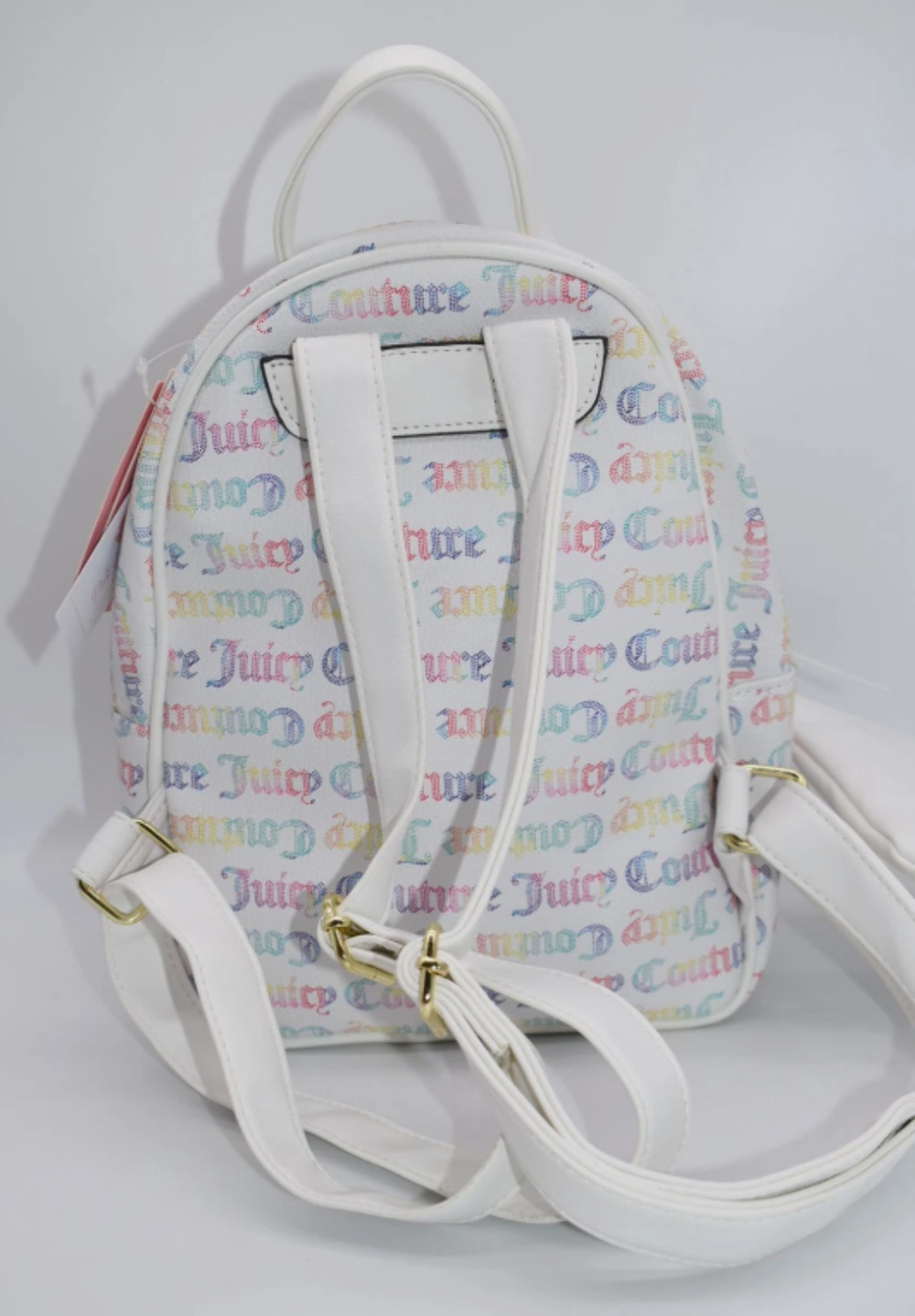 Juicy Couture Pullout Pouch Backpack in Multi-White