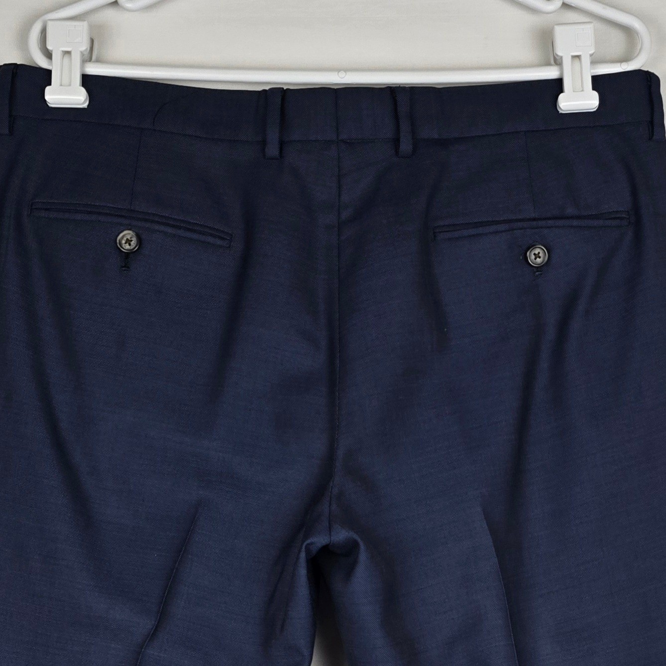 J.Crew Bowery Slim Fit Navy Blue 100% Wool Dress Pants Mens 34×34