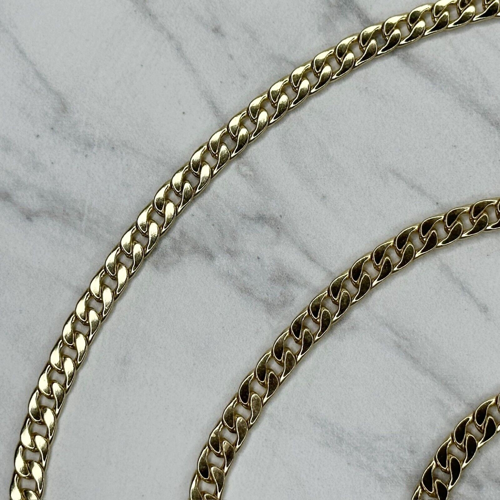 Gold Tone Skinny Flat Chain Link Purse Handbag Replacement Strap 46″