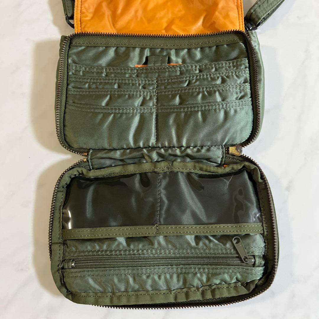 Porter Yoshida Tanker Shoulder Bag Sage Green Nylon Small Approx 7.9×5.1in Japan