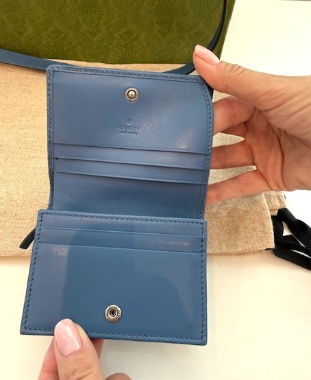 Gucci GG Marmont Blue Camera Shoulder Bag Authentic