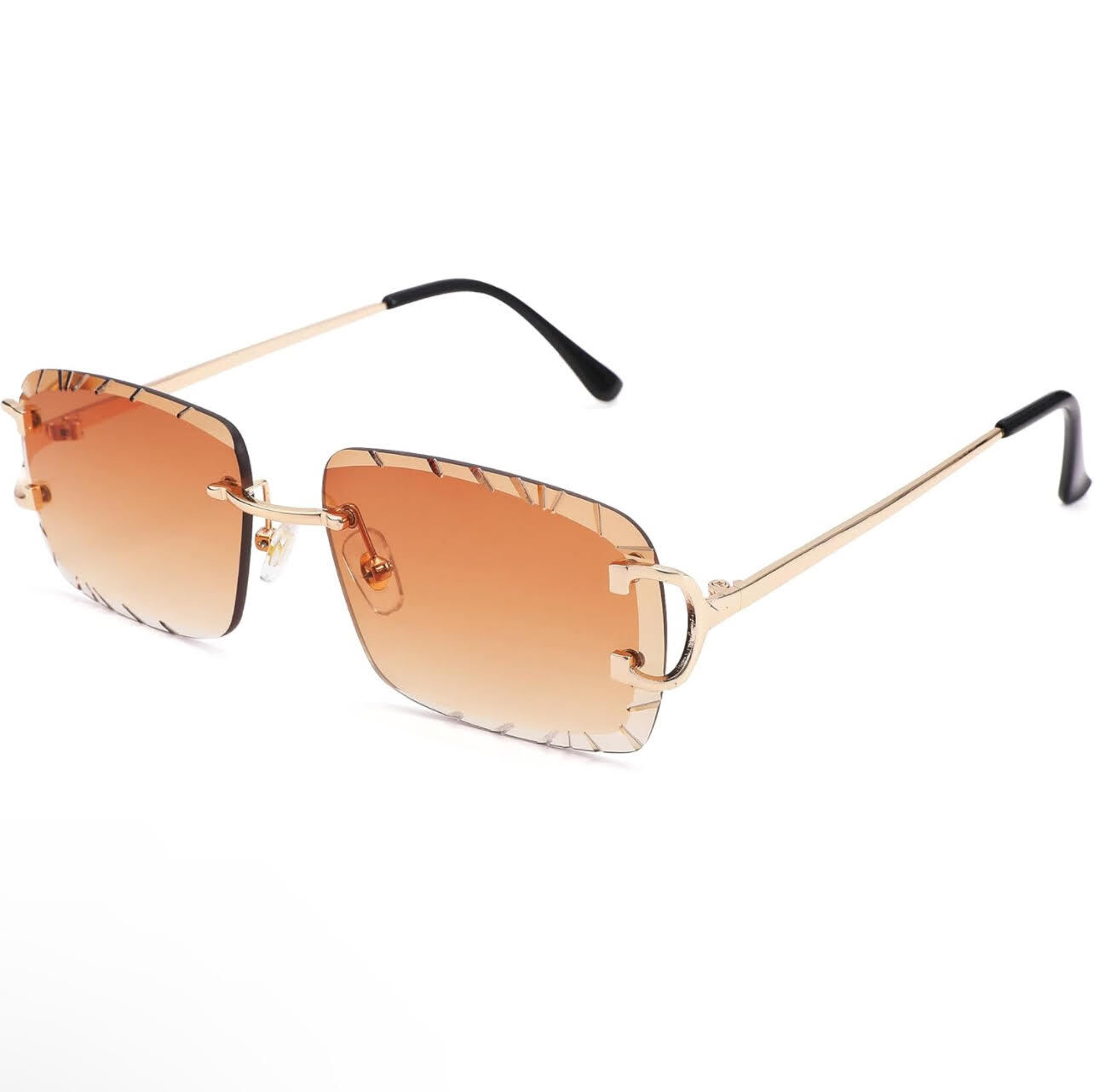 Sunglasses Framless Men Square Classic Retro Style Outdoor Hip Hop Migos Clear