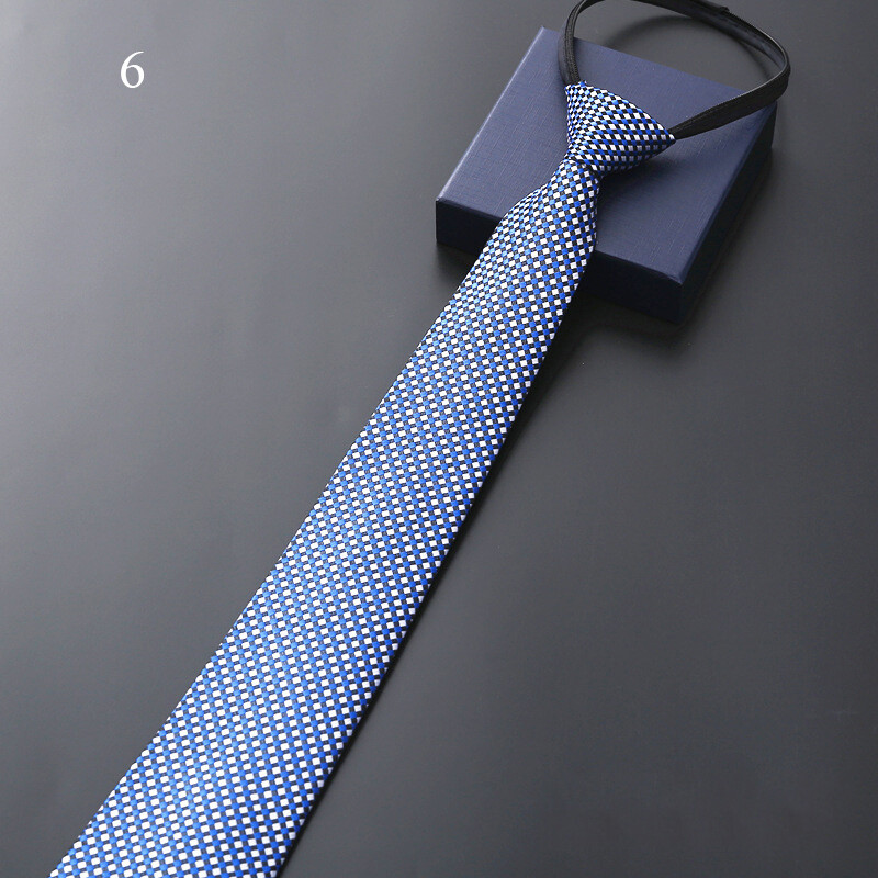 Lazy Men’s Zipper Necktie Solid Striped Casual Business Wedding Zip Up Neck Tie✔
