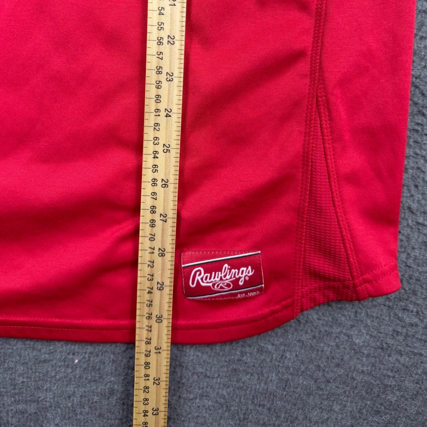 Rawlings Men’s M Medium Red Long Sleeve Athletic Training Shirt CC Logo UDFP3