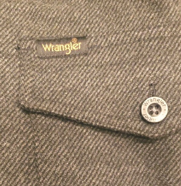 Wrangler Flannel Knit Men’s Shirt Button Down Size: Large 2-Way Stretch,Gray NWT