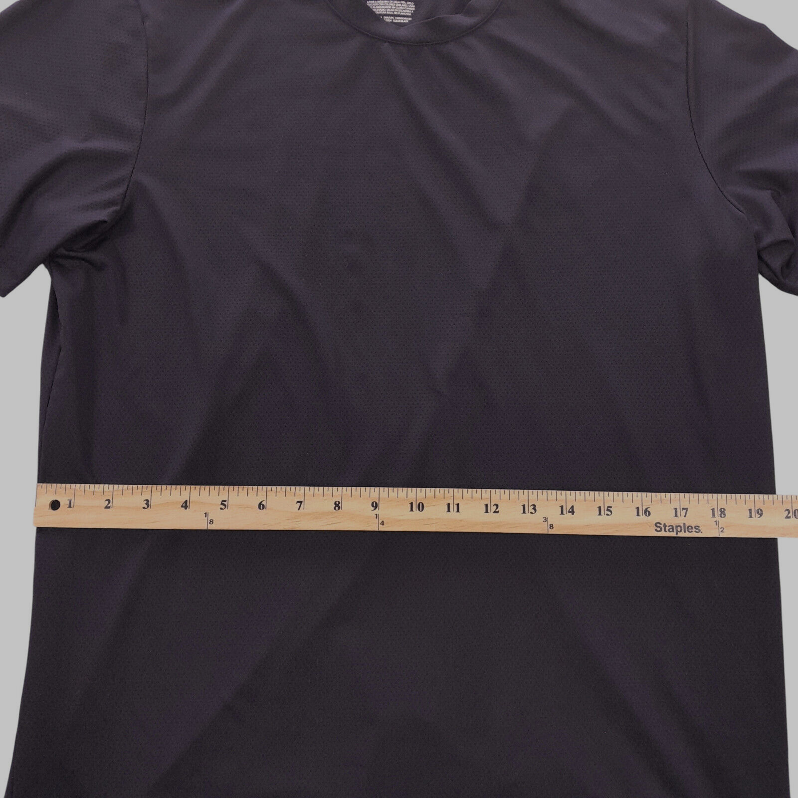 Athletic Works mesh knit active wear t-shirt Men M(C40)black/Poly-Spandex