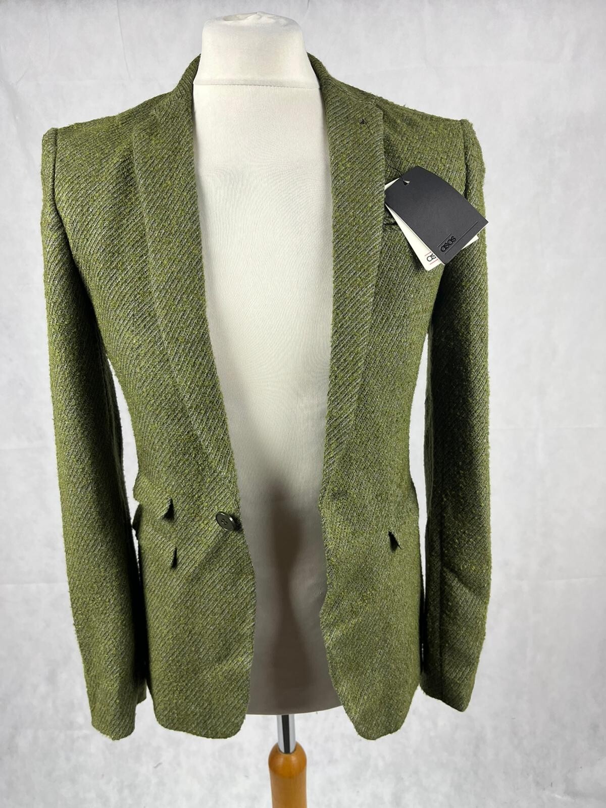 Asos Green Textured Skinny Fit Blazer 38R TD120 CC 14