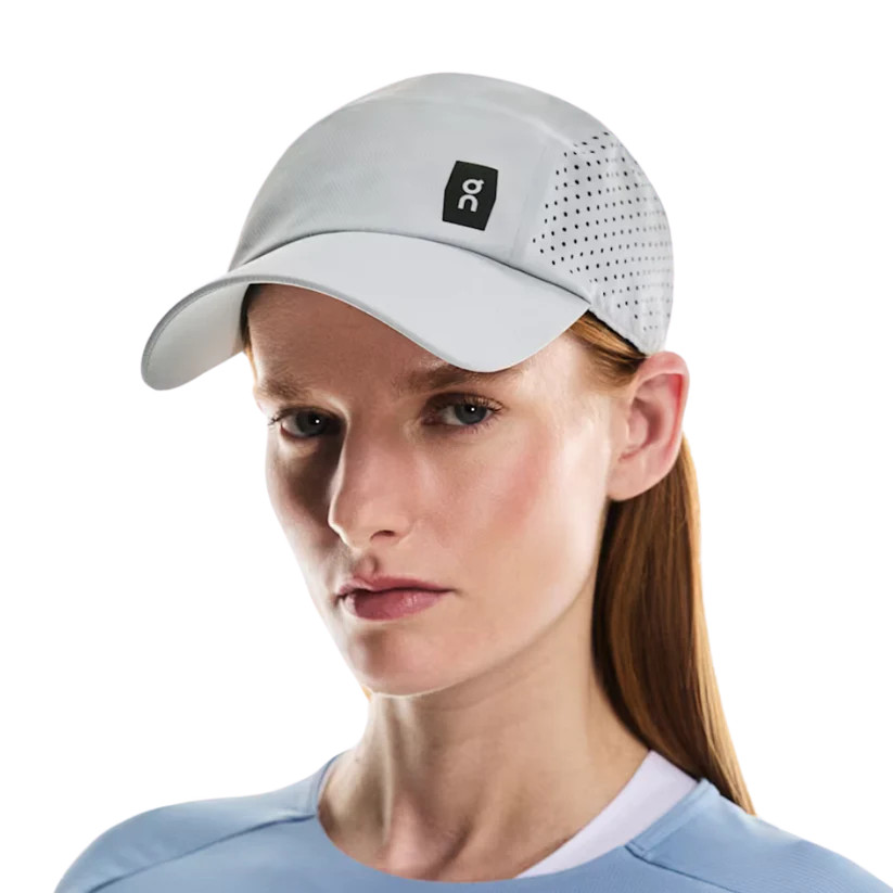 On Running Lightweight Gray Performance Wicking Cap 5-Panel Hat Adjustable NEW!