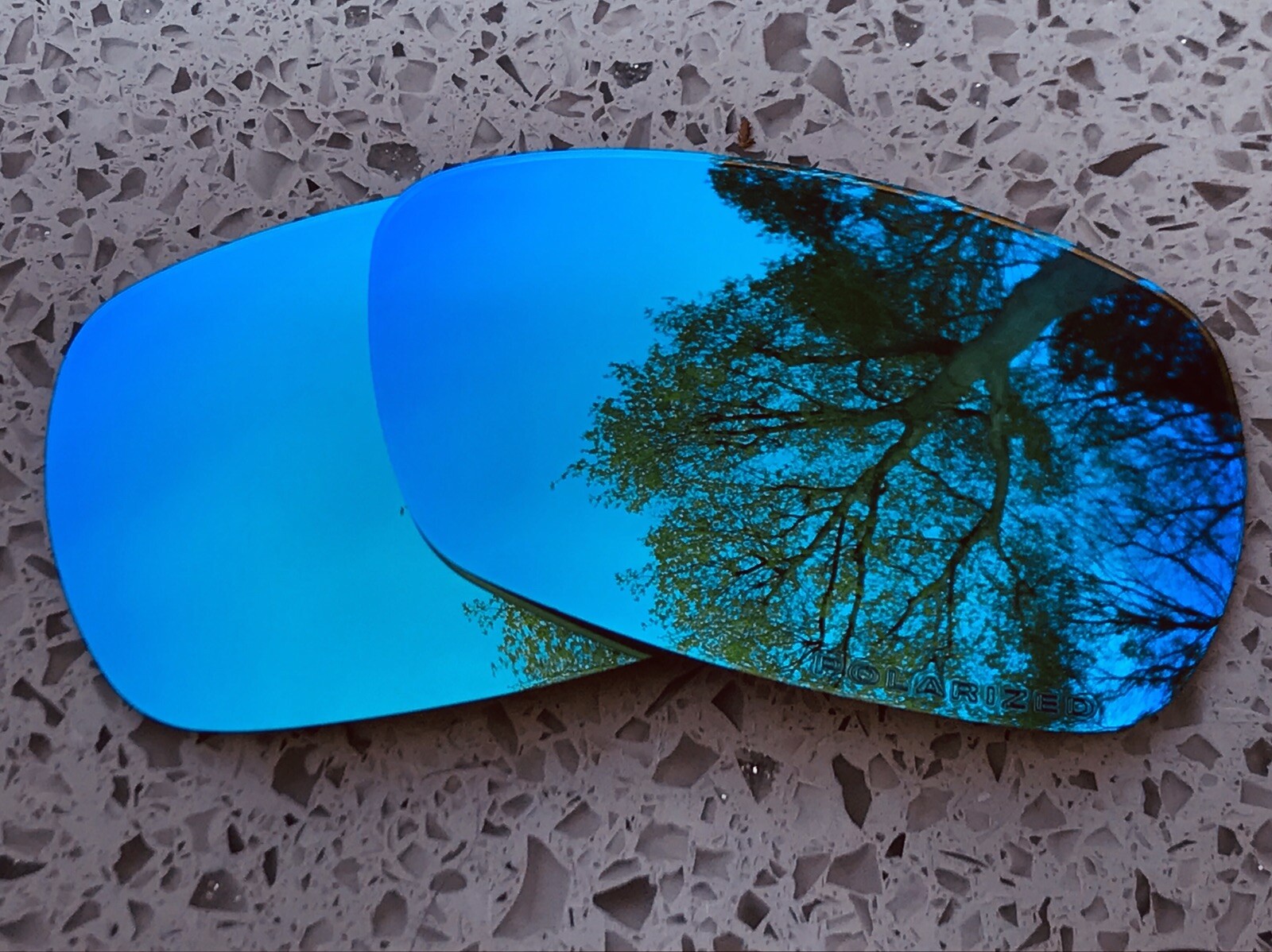 ETCHED POLARIZED ICE BLUE MIRRORED REPLACEMENT LENSES FOR OAKLEY CROSSHAIR 2.0