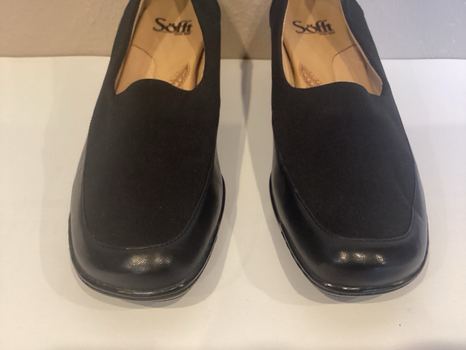 Sofft Shoes Women’s Black Size 8 N Leather And Man Made Pump 2 Inch Heels