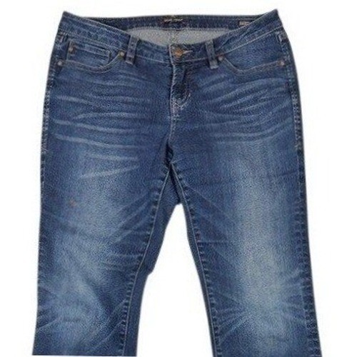 Dear John Playback Cuffs Straight Leg Jeans Womens 29 Dark Wash Raw Hem Blue