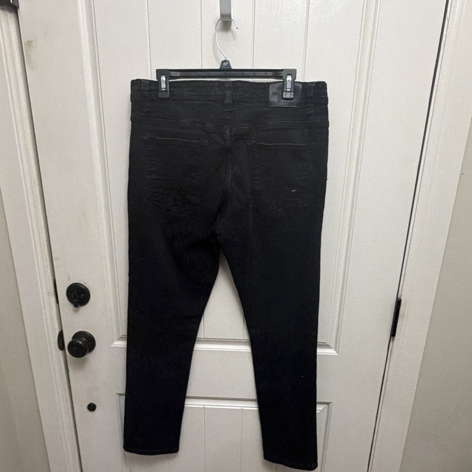Steve’s Jeans Men’s Black Slim Fit Skinny Dark Wash Stretch Denim