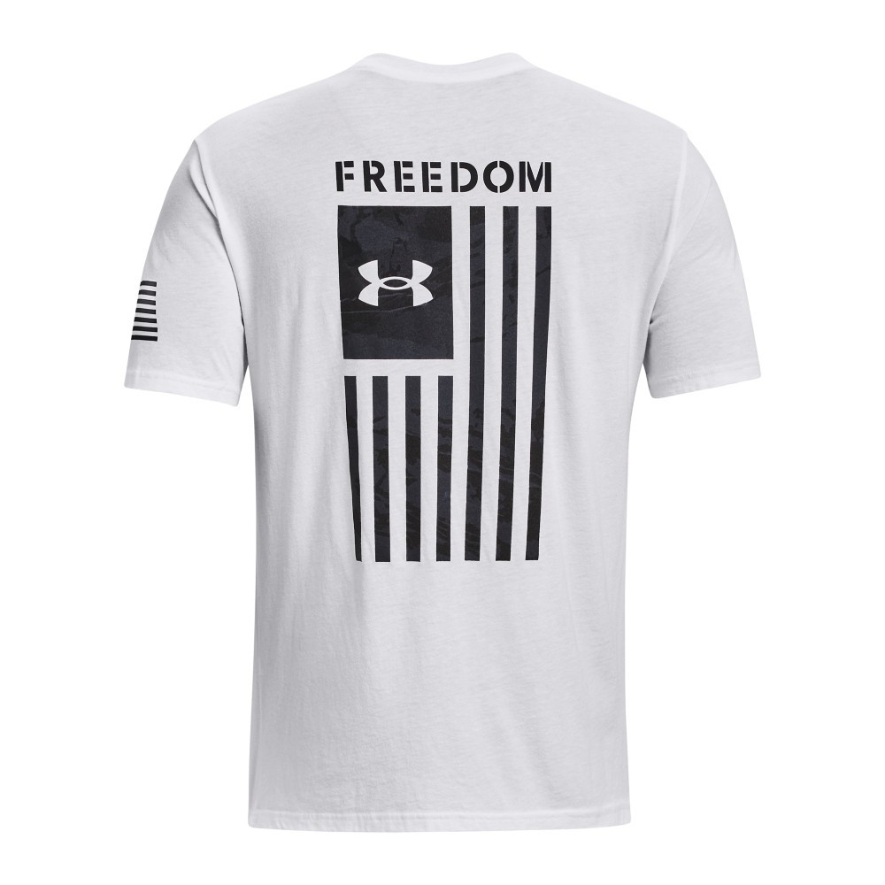 Under Armour 1370816 Men’s UA Freedom Flag Camo T-Shirt, White/Black, 3X, Large