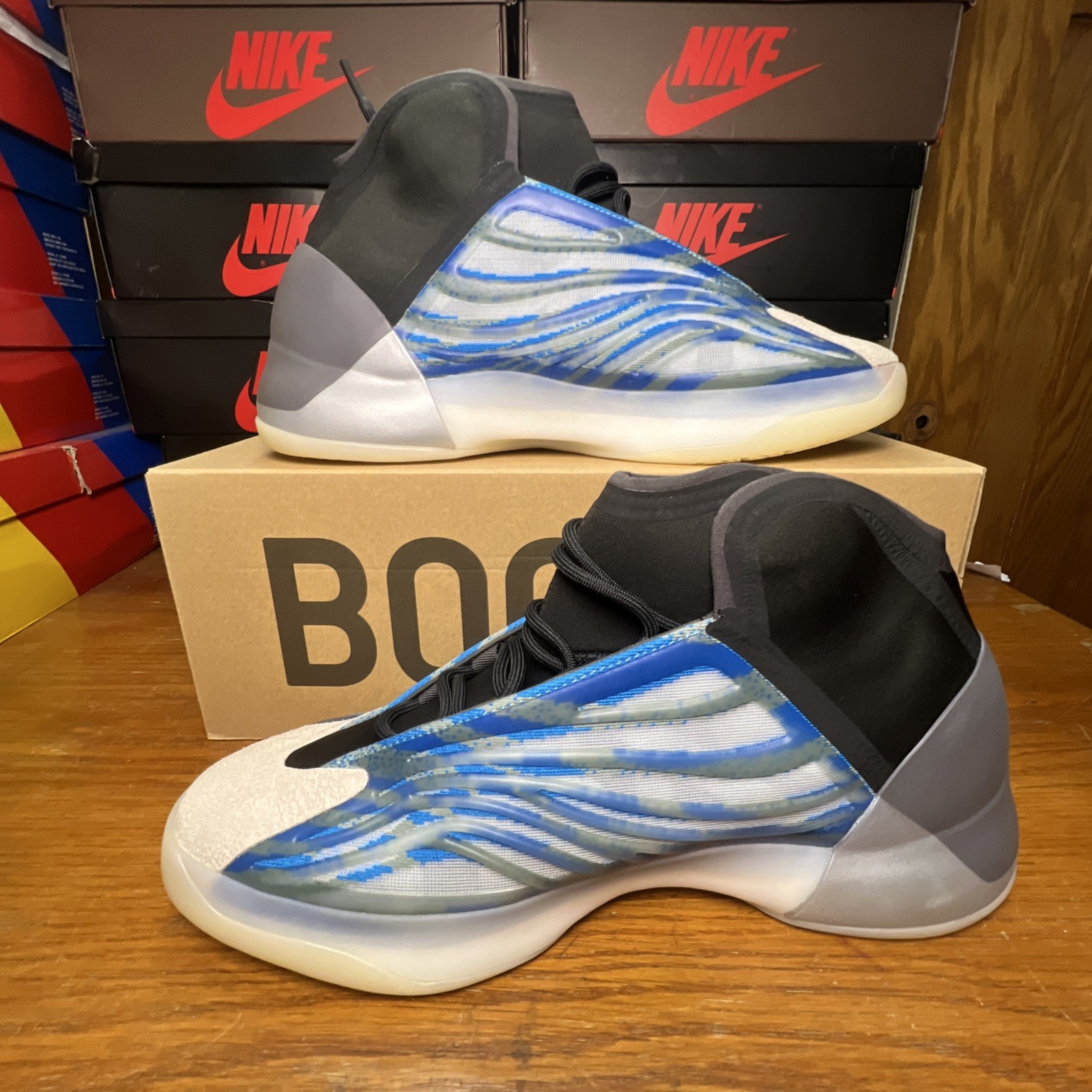 Adidas – US 14 Men’s Frozen Blue/Off White/Black Boost – Yeezy QNTM – GZ8872 NIB
