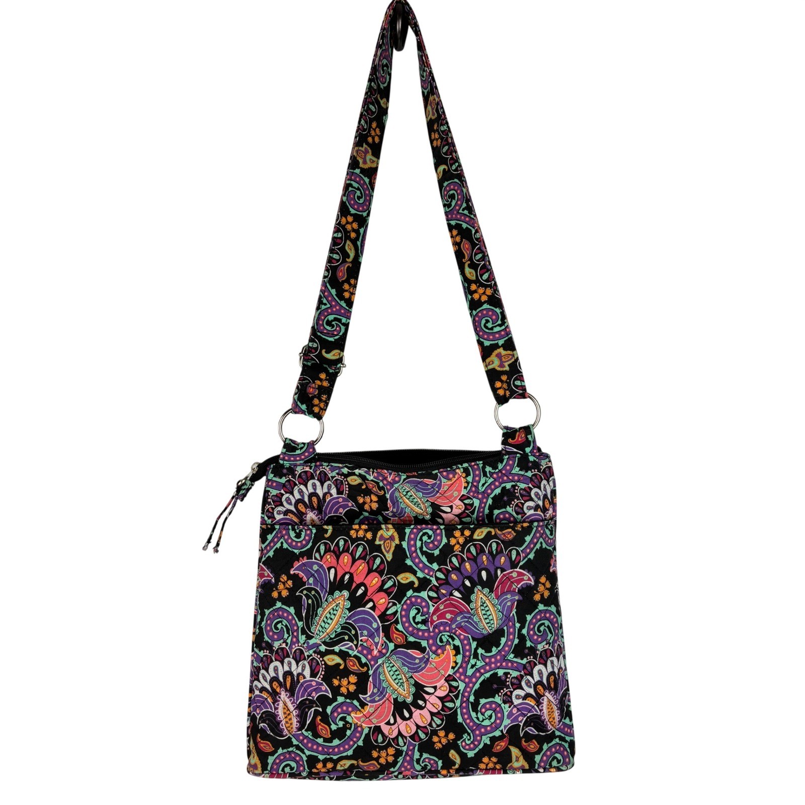 Waverly Inspirations Quilted Paisley Crossbody Bag Purse Adjustable Strap