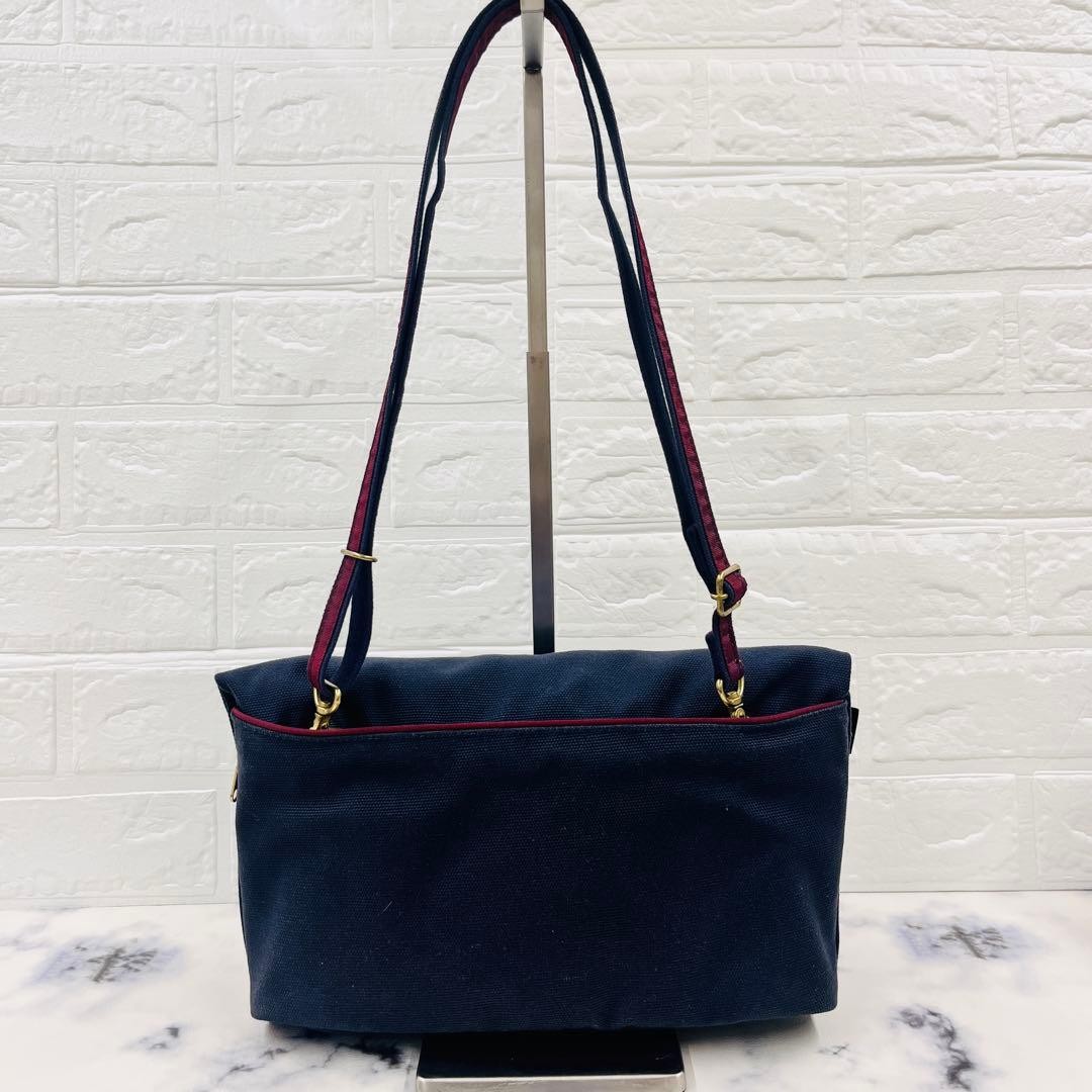 Porter Tote Shoulder 2WAY Reversible Navy Check