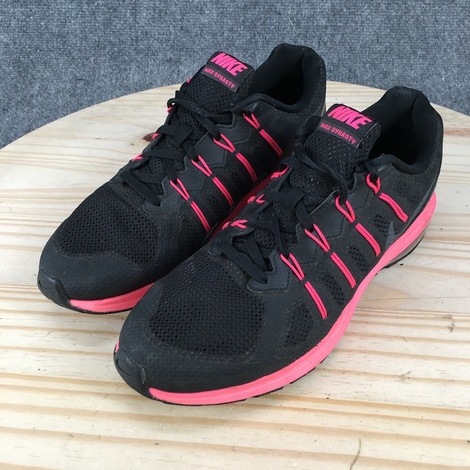 Nike Air Max Dynasty Running Shoes Womens 10 M Sneakers 816748-003 Black Pink