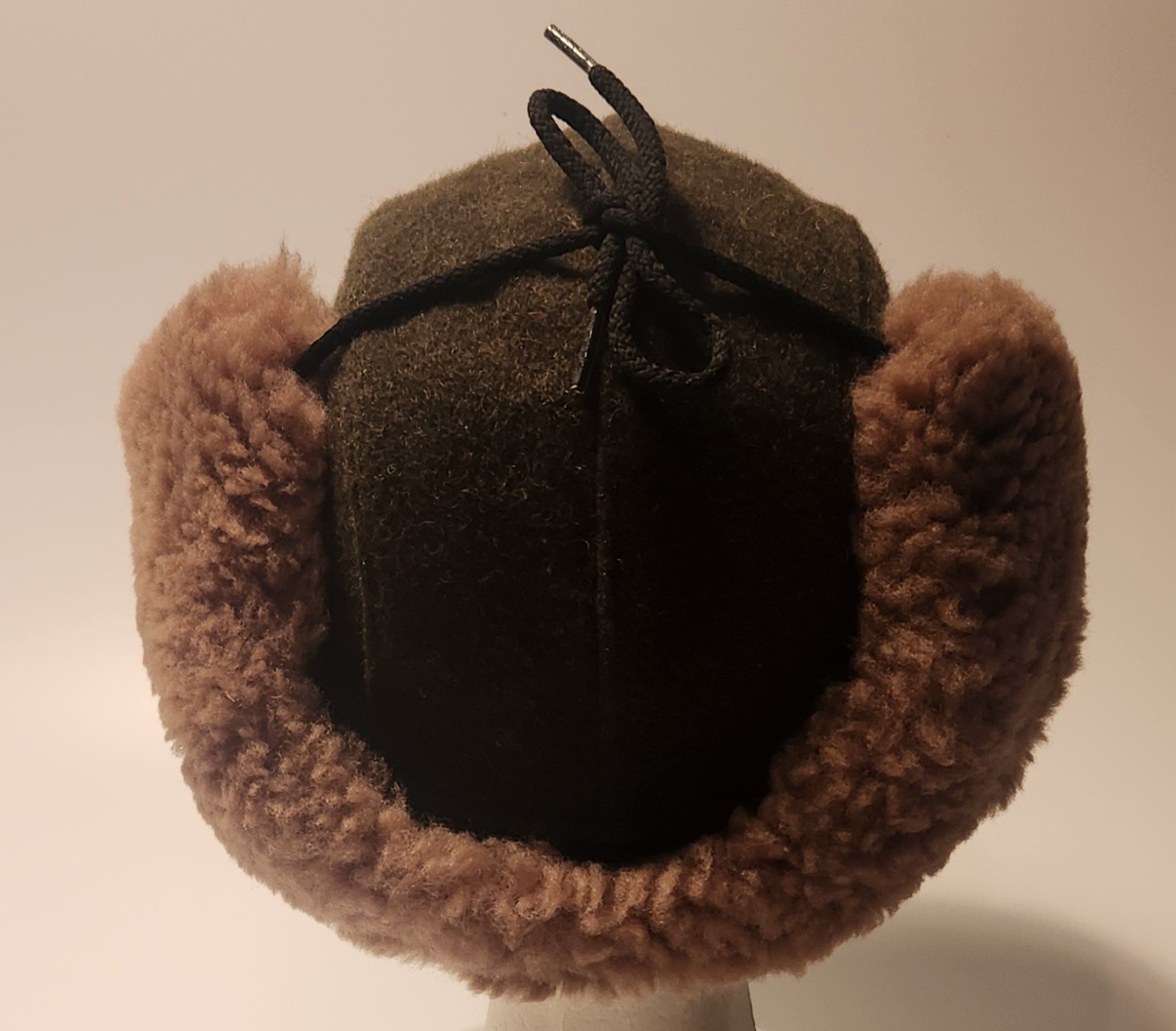 Filson Double Mackinaw Wool Cap Forest Green Shearling Ear Flaps As Pictured