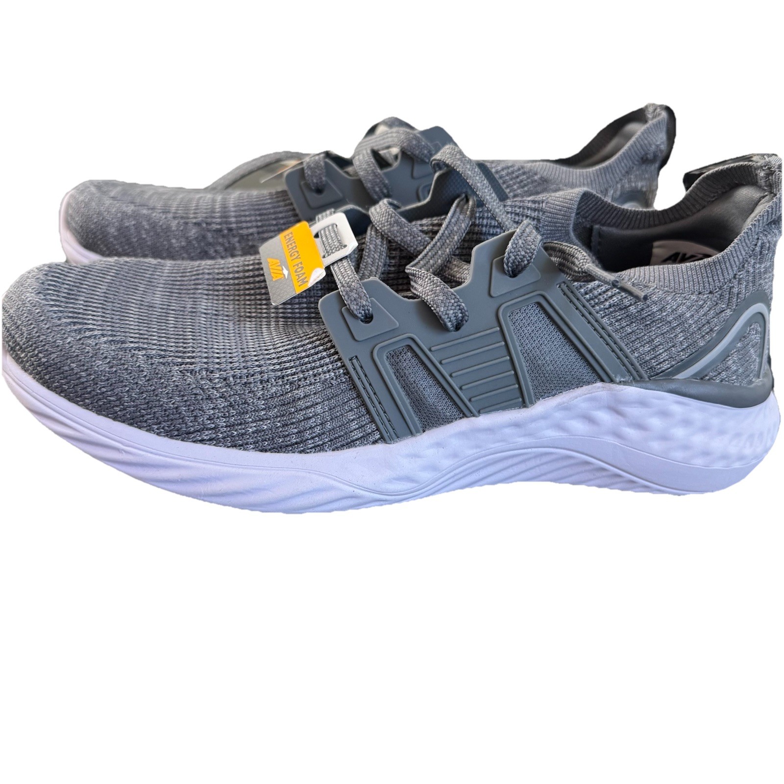 Avia Sequence Gray Tie Mens Sneaker Size 9 Enduropro Comfort Energy Foam Gray NW