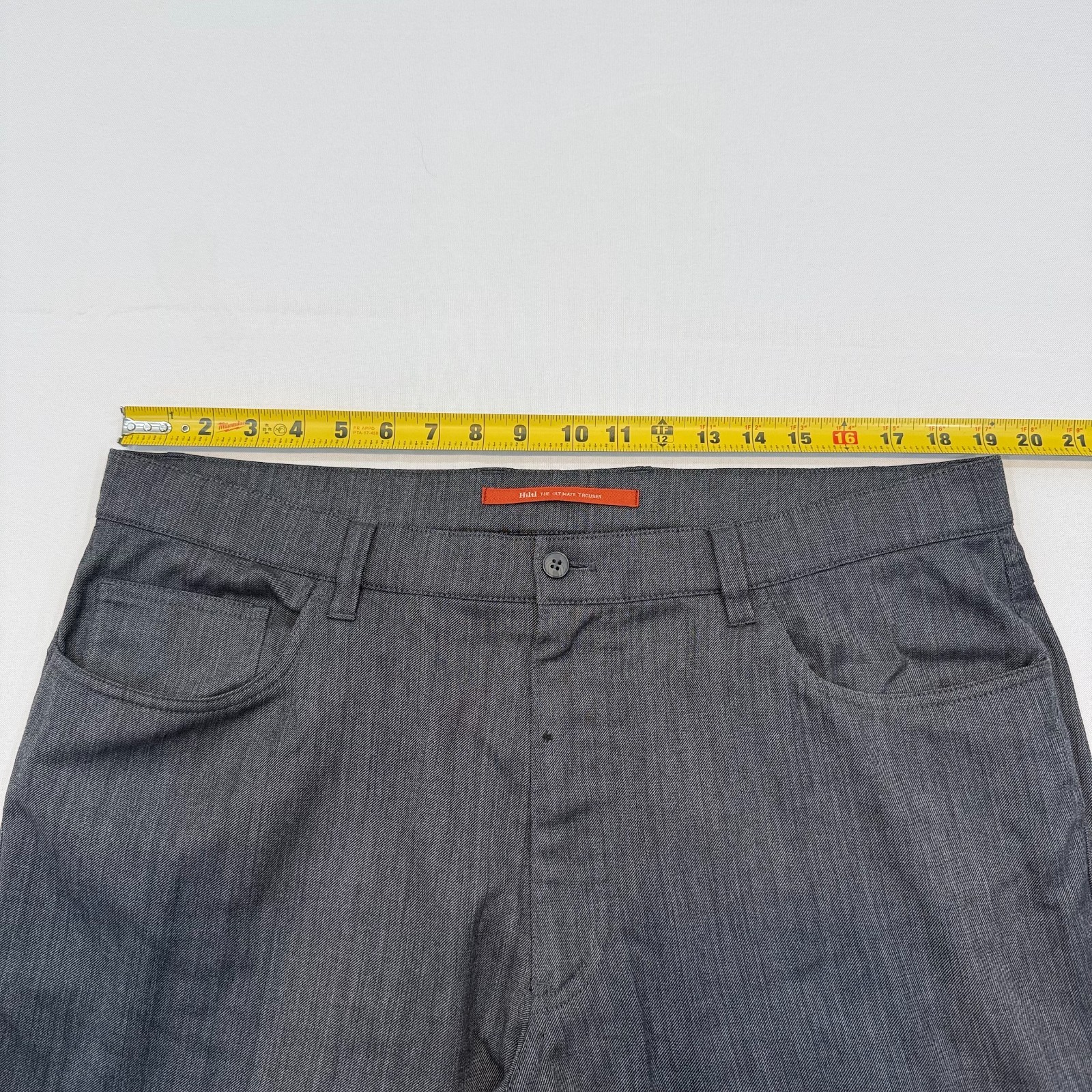 Hiltl The Ultimate Trouser 5 Pocket Wool Pants Mens 38×32 Gray Straight Leg