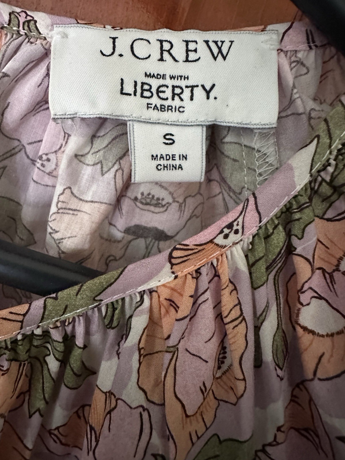 J.CREW Liberty Fabric Floral Fit & Flare Smocked Waist Button Front Dress S