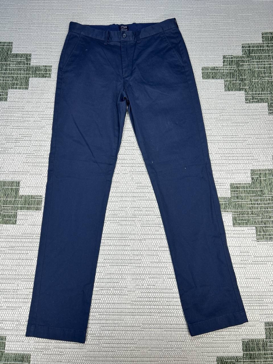 J Crew The Sutton Slim Chino Pants Mens 32 Blue Cotton Mid Rise Straight Leg New
