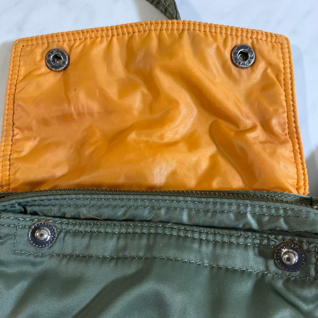 Porter Yoshida Tanker Shoulder Bag Sage Green Nylon Small Approx 7.9×5.1in Japan