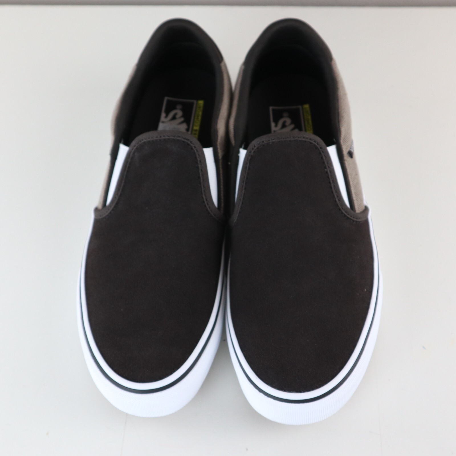 Vans Sneakers Mens 9 Brown Olive Asher Deluxe Cozy Knit Slip On Shoes Skate NEW