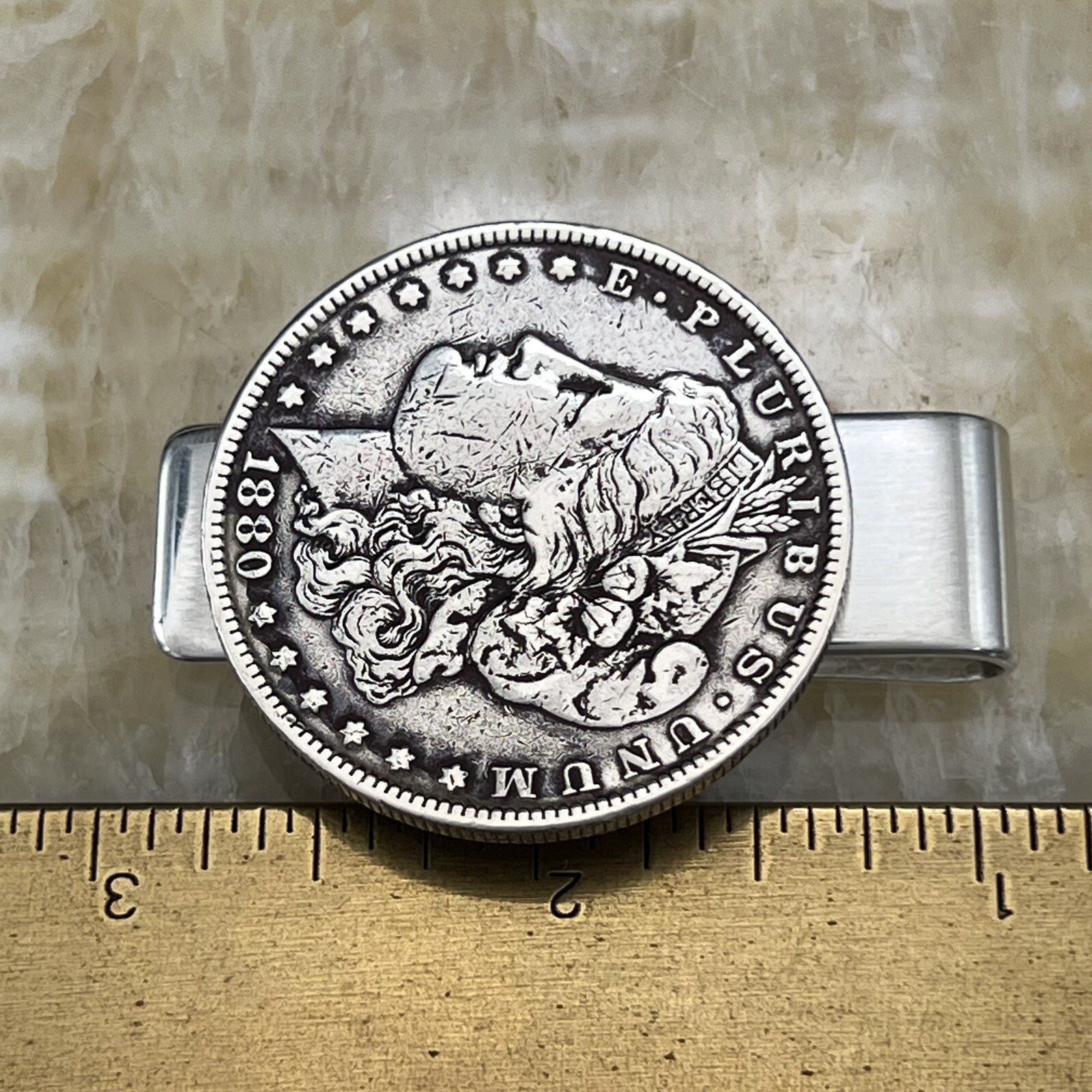 New Sterling Silver .925 Credit Card Money Clip Wallet 90% Silver Morgan Dollar