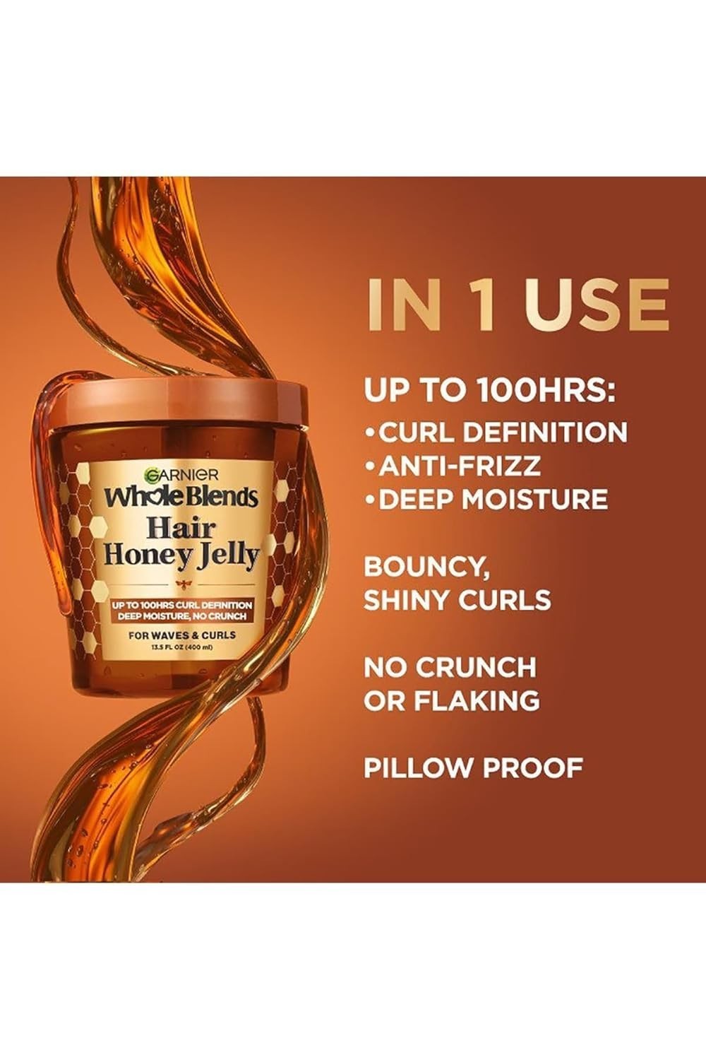 Garnier, Whole Blends Honey Treasures Curl Jelly Treatment, 13.5 Fl Oz 3 PACK