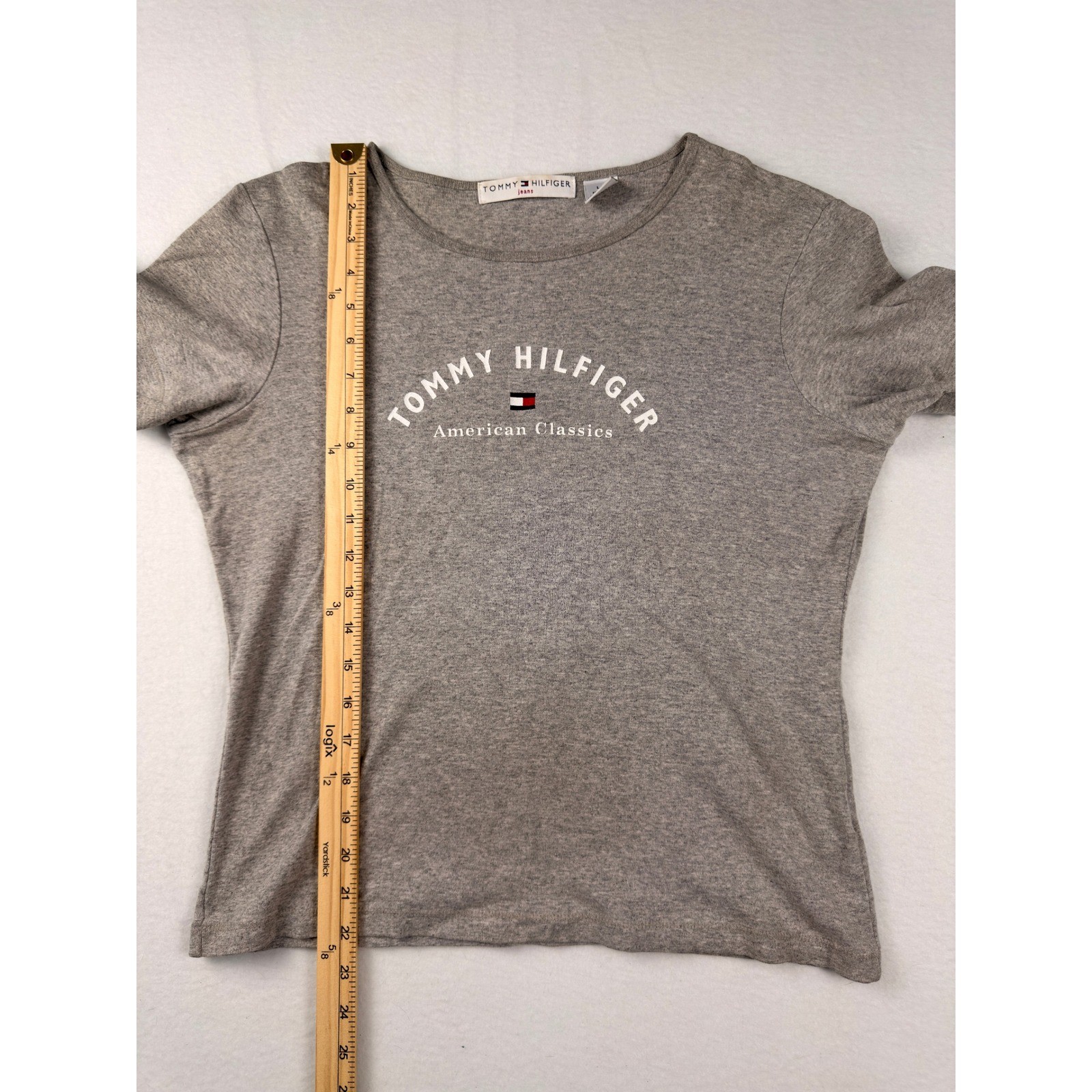 Vintage 90’s Tommy Hilfiger American Classics Vintage Babydoll Tee Gray L