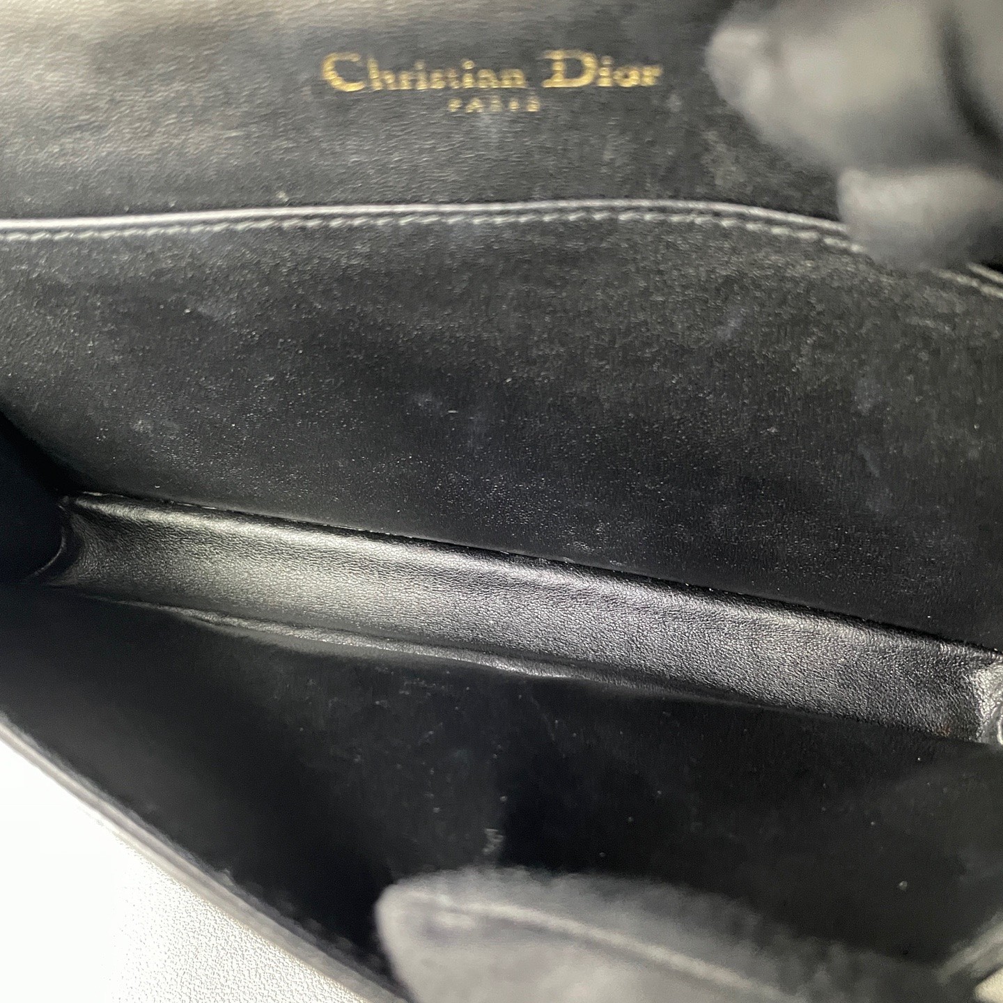 Dior Pre-Owned Authentic Chain Bag Black 21.5*12.5*3 Free Tracked Shipping