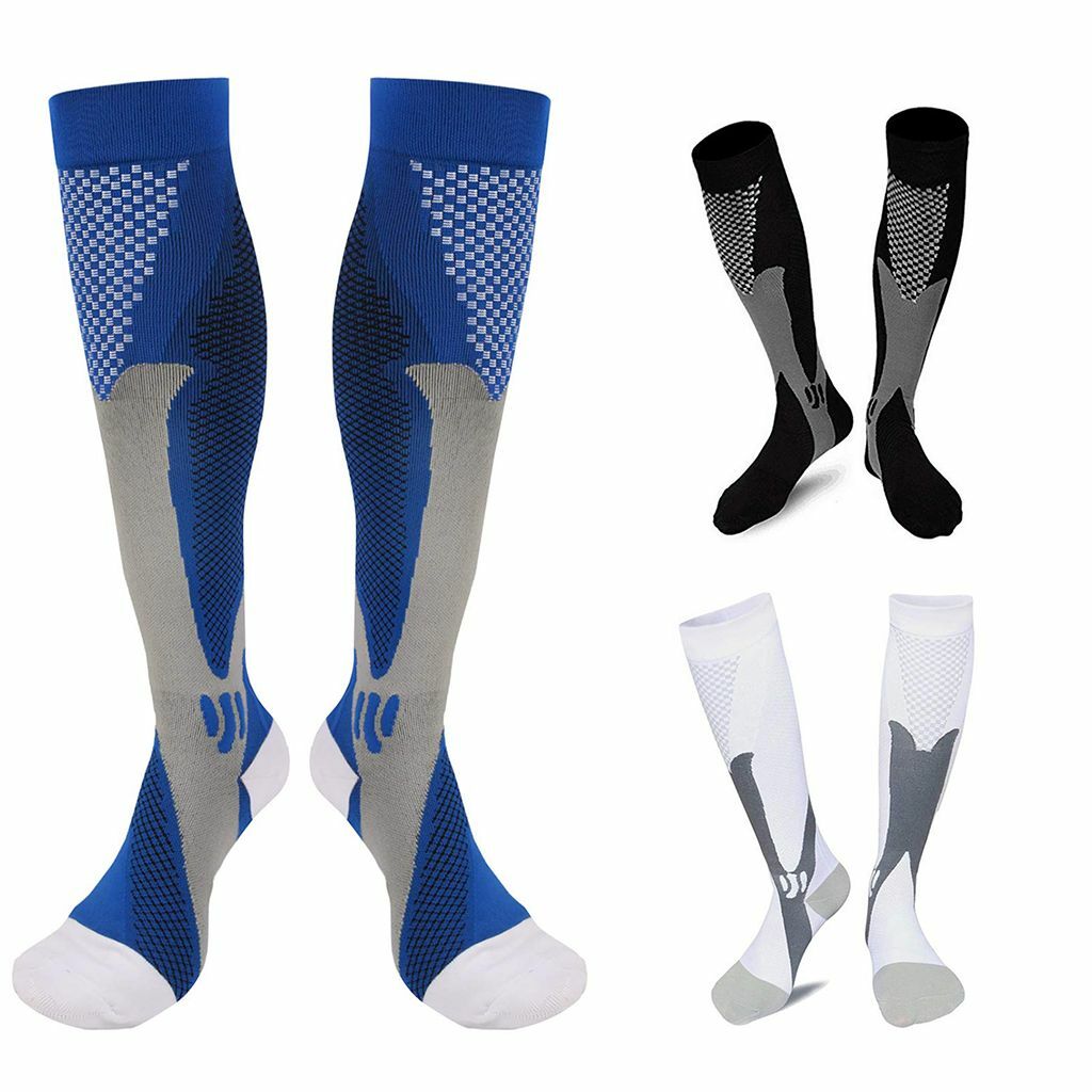 1-5 Pairs Copper Compression Socks 20-30mmHg Graduated Support Men Women S/M-XXL