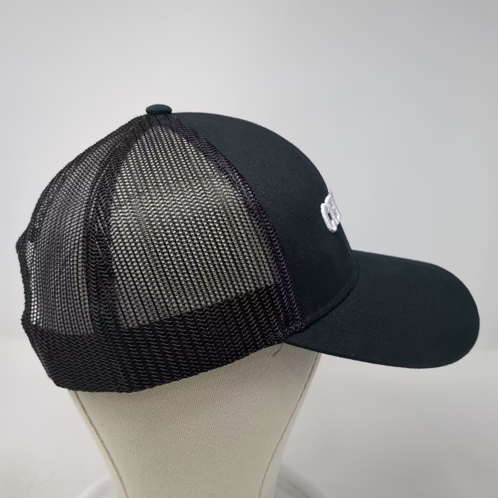 Celsius Trucker Hat Black White OS Mesh Back Snapback Adjustable Embroidered