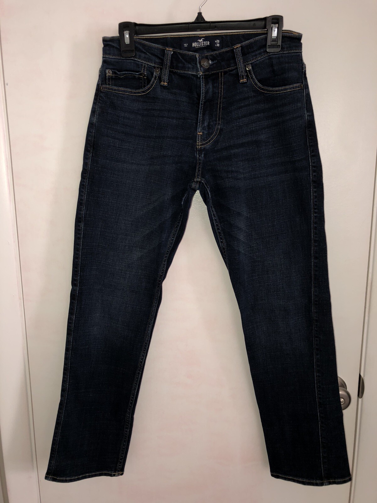 MINT Hollister Blue Jeans Denim Pants Slim Straight Advanced Stretch W29 L30