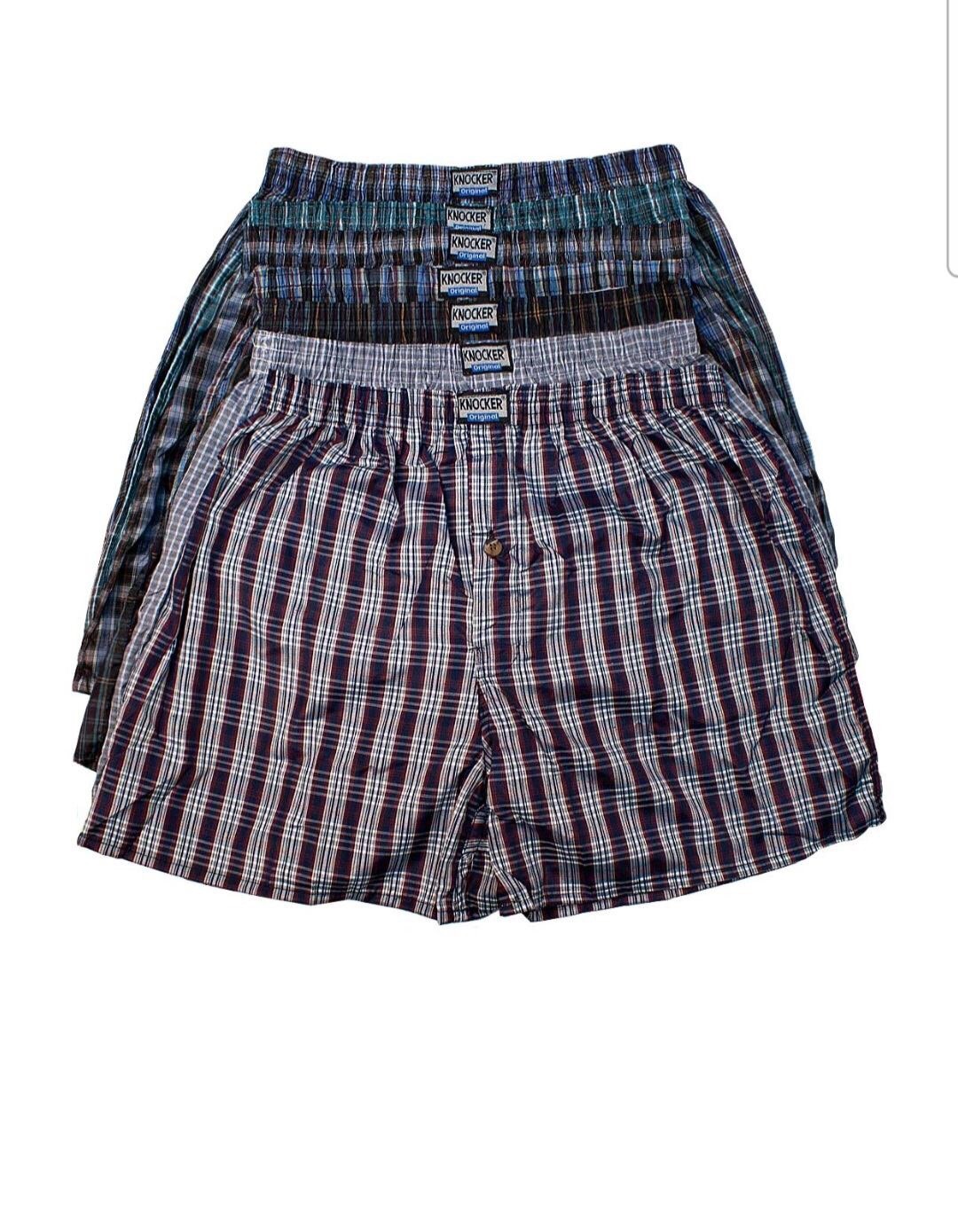 3 6 12 pack Lot Men knocker Boxer PLAID SHORTS CHECKERED UNDERWEAR BRIEFS