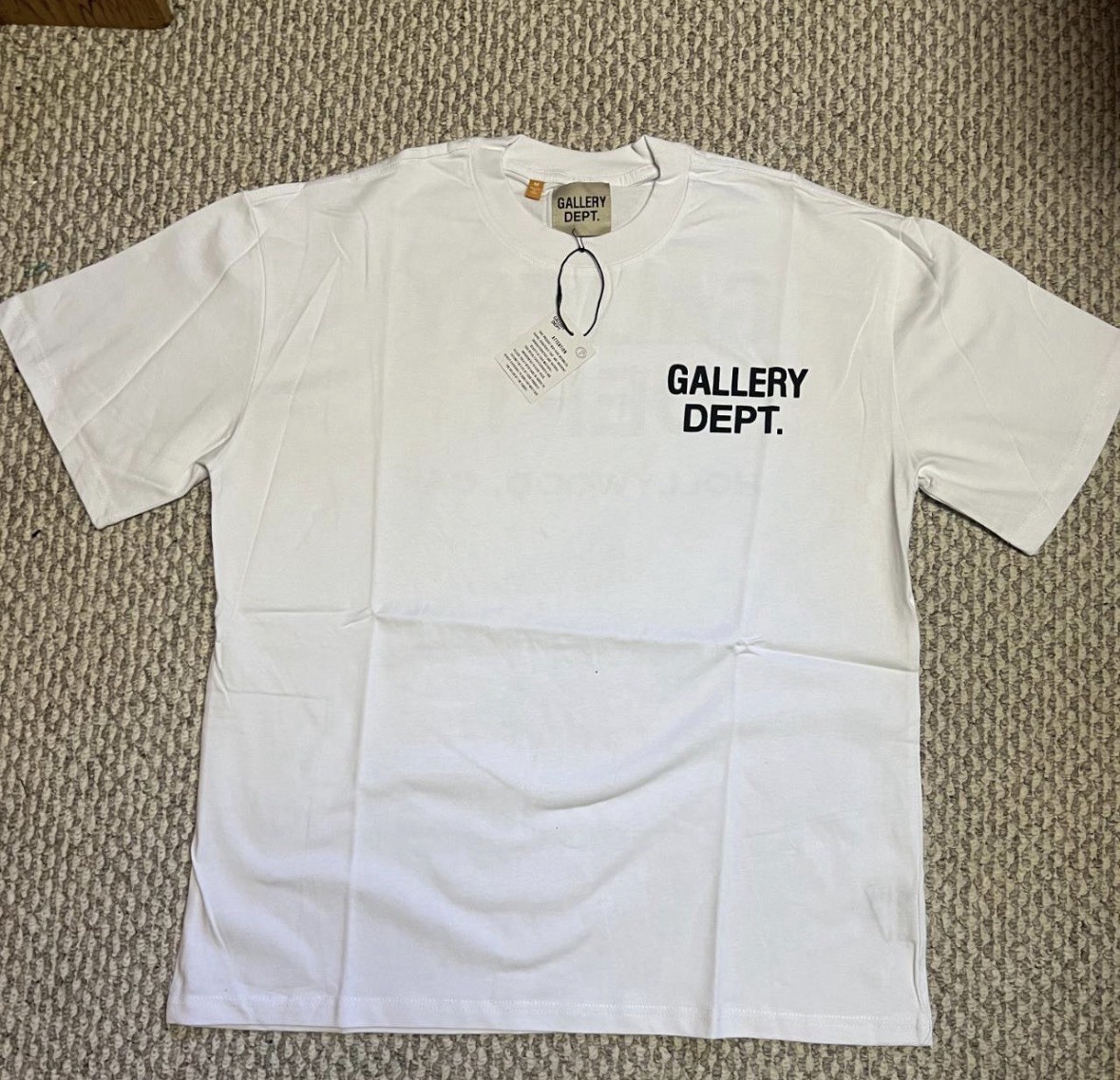Gallery Dept. White Graphic Logo Crew Neck Short Sleeve Cotton T-Shirt Men L