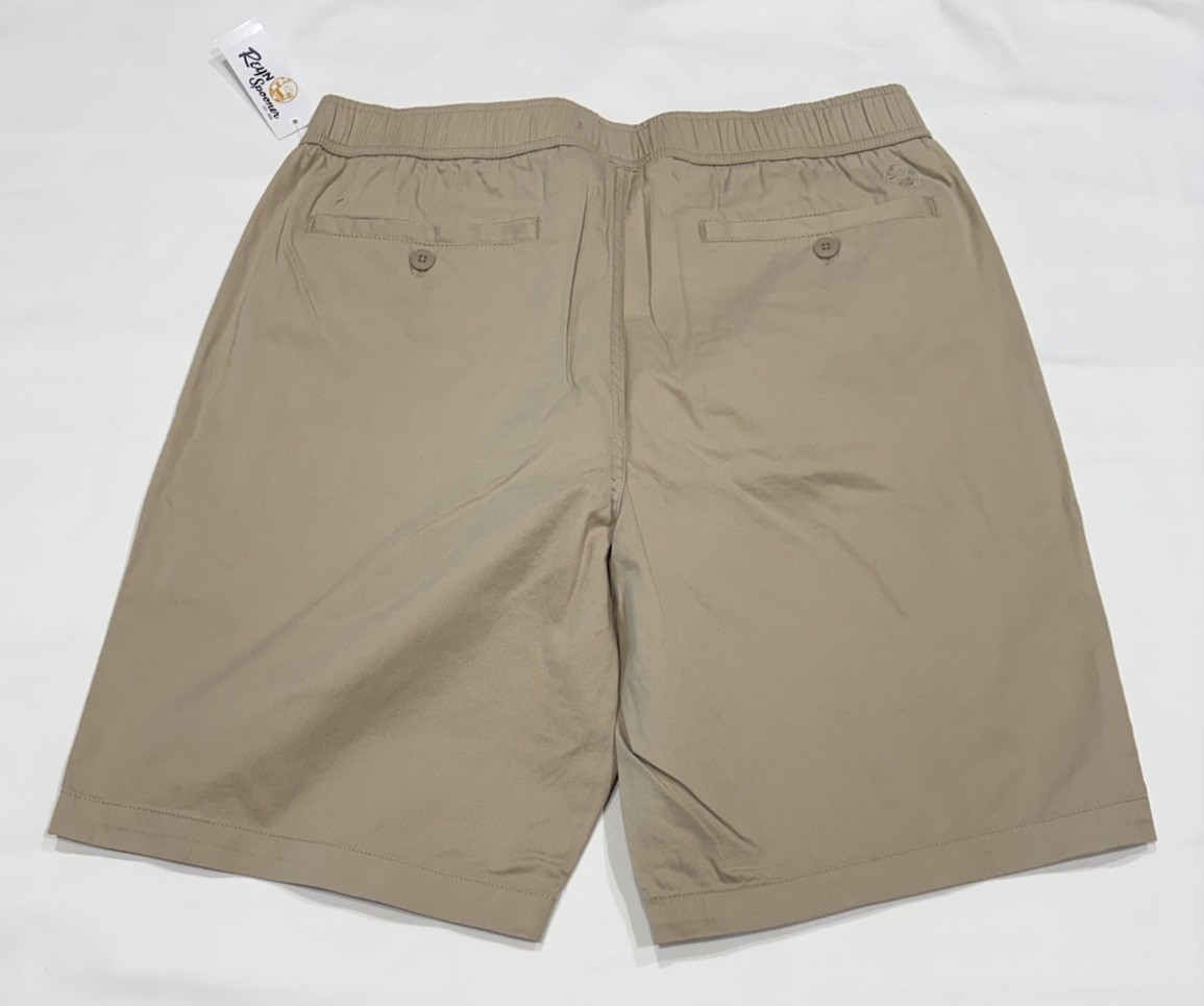 NWT REYN SPOONER Men’s Cruiser 3.0 Elastic Waist Shorts 8.75” Inseam Khaki Sz M